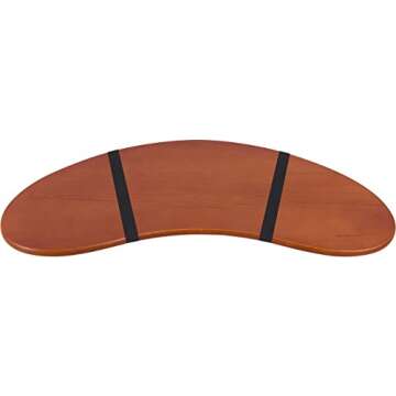 Trademark Innovations 31.5" Portable Curved Shape Pinewood Lap Desk (Cherry Wood Color)