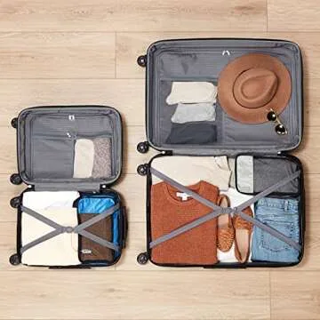 Amazon Basics 2-Piece Luggage Set Expandable Hardshell