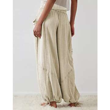 Seetaa Women's Cargo Pants: Stylish Wide-Leg Comfort