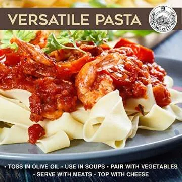 Morelli Organic Pappardelle Pasta Noodles - Imported Pasta from Italy, Wide pappardelle Noodles, Gourmet Italian Durum Wheat Salomina with Wheat Germ - 17.6oz (500g) - Pack of 2