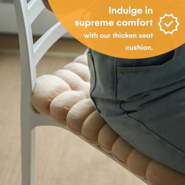 Noa Store Biscuit Cushion - Biscuit-Shaped Floor Cushions - Yoga Biscuit Pillow for Sitting on Floor - Foam Floor Lounger - Tufted Comfy Chair Pad - Foor Pillow - Brown