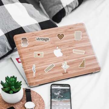 120Pcs Vintage Stickers, Waterproof Scrapbook Aesthetic Sticker, Daily Planner, Water Bottles, Handb...