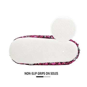 Panda Bros Womens Sequin Slippers for Cozy Comfort