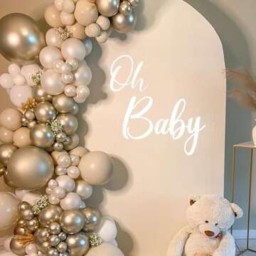 MUWEOL Oh Baby Baby Shower Decal for Celebrations