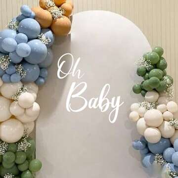 MUWEOL Oh Baby Baby Shower Decal for Celebrations