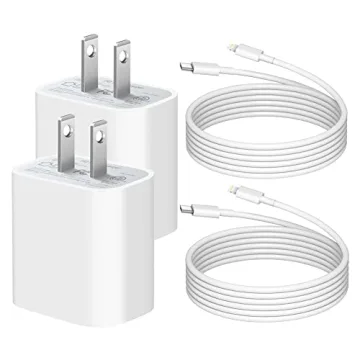 iPhone 12 13 14 Super Fast Charger USB C 2-Pack 20W Rapid Wall Charger Block with 6FT Cable Fast Cha...