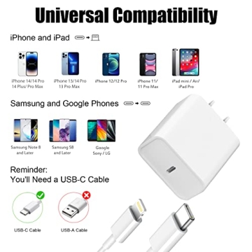 20W iPhone Super Fast Charger 2-Pack with 6FT Cable
