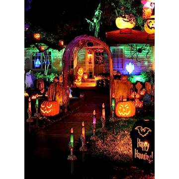 Halloween Skeleton Hand Candles: 6 Pack LED Battery Stakes for Spooky Decor