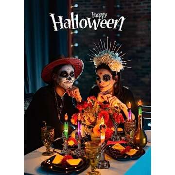 LED Skeleton Hand Candles for Halloween Decor