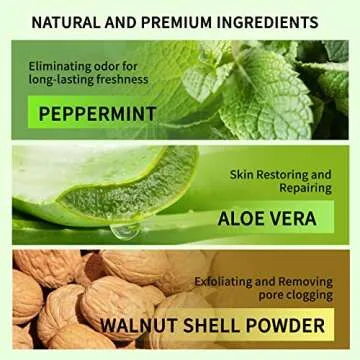 Natural Armpit Detox Scrub with Peppermint and Aloe Vera