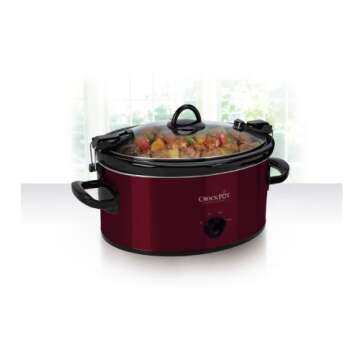 Crock-Pot 6-Quart Cook & Carry Oval Manual Portable Slow Cooker, Red - SCCPVL600-R