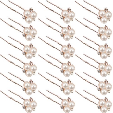 18 Pcs Pearl Hair Pins Bridal Hair Accessories Pearl Crystal Bobby Bridal Hairpin Wedding Hair Acces...