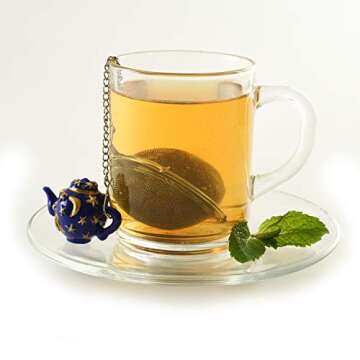 Norpro Stainless Steel 2-Inch Mesh Tea Infuser Ball with Teapot Weight, One Size, Silver