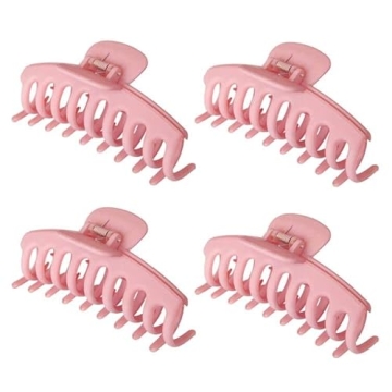 4 Pack Big Hair Claw Clips Nonslip Large Claw Clip for Women and Girls Hair,Strong Hold Grips Hair A...