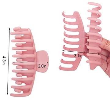 Durable 4 Pack Big Hair Claw Clips for Women and Girls