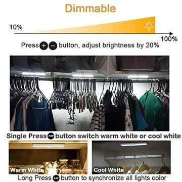 Dimmable Wireless Under Cabinet Lighting with Remote Control