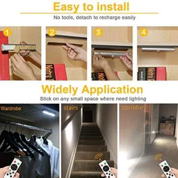 Dimmable Wireless Under Cabinet Lighting with Remote Control