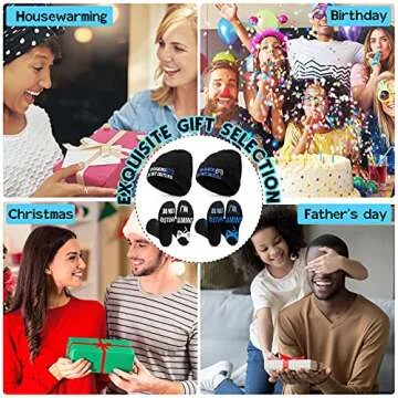 4 Pieces I'm Gaming Socks Beanie Hats, Included 2 Pairs Novelty Gamer Casual Crew Socks and 2 Pieces Warm Knit Hat Black Skull Cap for Women Men