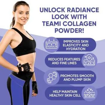 Teami Marine Collagen Powder for Women & Men | Butterfly colageno hidrolizado for Women & Men | Multi Collagen Peptides Powder for Skin, Hair, Nail & Joint Support Delicious Taste | 10g per Serving