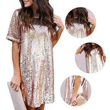 Cindaisy Shiny Sequin Mini Dress for Party and Cocktail