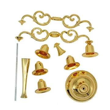 Maiheimoon Metal Candelabra Retro Candlestick Holder for Candlelight Dinner and Table Decoration (5 Arms-Black-1)