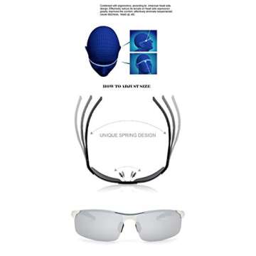 ANDOILT Mens Sports Polarized Sunglasses UV Protection Sunglasses for Men Fishing Driving Silver Frame Silver Lens