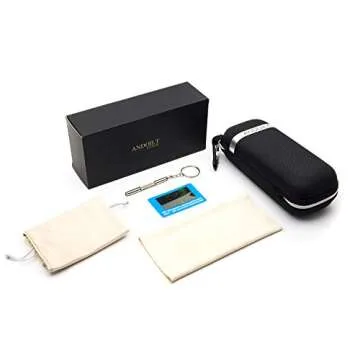 ANDOILT Mens Sports Polarized Sunglasses UV Protection Sunglasses for Men Fishing Driving Silver Frame Silver Lens