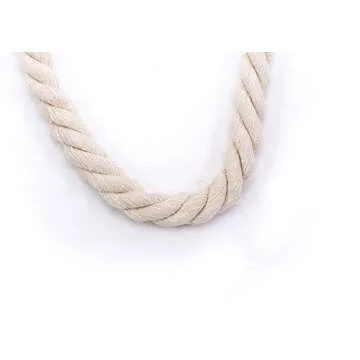 Tosnail 50 Feet Natural Triple-Strand Cotton Rope