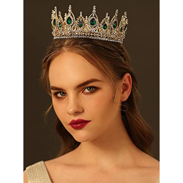 SWEETV Royal Queen Crown Wedding Tiara with Sparkling Crystals