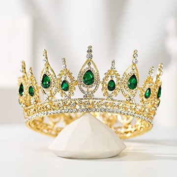SWEETV Royal Queen Crown Wedding Tiara with Sparkling Crystals