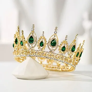 SWEETV Royal Queen Crown Wedding Tiara with Sparkling Crystals