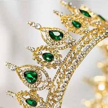 SWEETV Royal Queen Crown Wedding Tiara with Sparkling Crystals