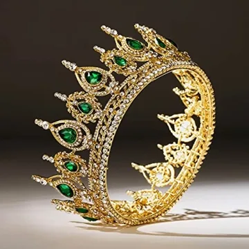SWEETV Royal Queen Crown Wedding Tiara with Sparkling Crystals