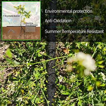 Suneed Soaker Hose 50 Ft for Garden Beds,1/2'' Soaker Hoses for Foundation Watering 50 Ft Rubber Soaking Hose - Drip Irrigation Hose for Garden, Vegetable Beds (50 ft)