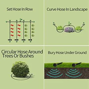 Suneed Soaker Hose 50 Ft for Garden Beds,1/2'' Soaker Hoses for Foundation Watering 50 Ft Rubber Soaking Hose - Drip Irrigation Hose for Garden, Vegetable Beds (50 ft)