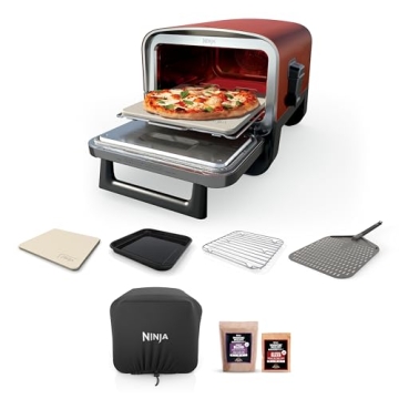 Ninja OO101 Woodfire 8-in-1 Outdoor Oven Starter Bundle: Perfect Pizza & BBQ Smoker