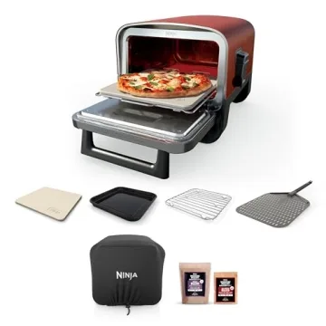 Ninja OO101 Woodfire 8-in-1 Outdoor Oven Starter Bundle: Perfect Pizza & BBQ Smoker