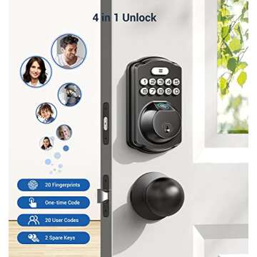 Veise Fingerprint Door Lock - Keyless Smart Security
