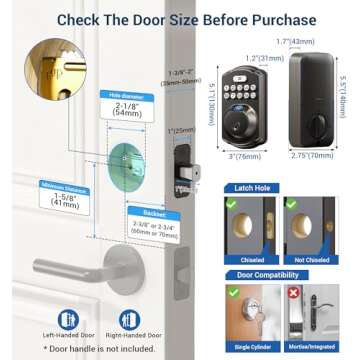 Veise Fingerprint Door Lock - Keyless Smart Security