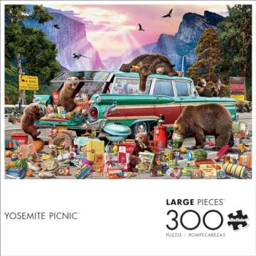 Buffalo Games - Garry Walton - Yosemite Picnic - 300 Piece Jigsaw Puzzle for Adults Challenging Puzz...