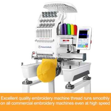 New brothreads - All 60 Assorted Colors of Huge Spool 5000M Polyester Embroidery Machine Thread for Commercial and Domestic Embroidery Machines