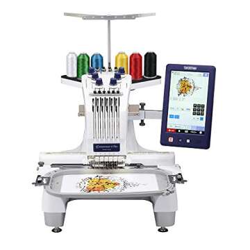 New brothreads - All 60 Assorted Colors of Huge Spool 5000M Polyester Embroidery Machine Thread for Commercial and Domestic Embroidery Machines