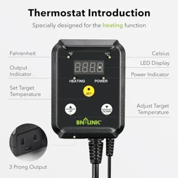 BN-LINK Digital Heat Mat Thermostat for Reptiles & Plants