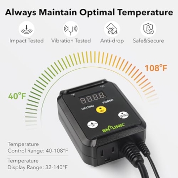 BN-LINK Digital Heat Mat Thermostat for Reptiles & Plants
