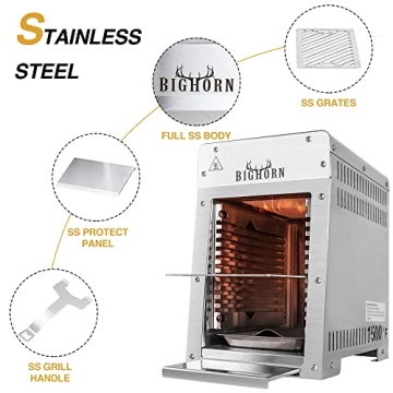 Portable Infrared Broiler Grill for Ultimate Steak Searing