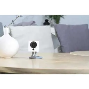 Wyze Cam 1080p Indoor Wi-Fi Security Camera, 32GB Card, Alexa and Google Enabled Free 14-Day Cloud Storage Night Vision (White), 1 Count (Pack of 1)