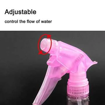 Avenoir Mister Spray Bottle, 250ml Adjustable Spray Storage Container for Hair, Plant and Home Cleaning, Pink