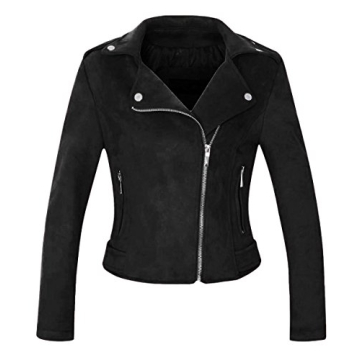 Stylish CHARTOU Women's Faux Suede Biker Jacket