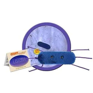 GIANTmicrobes Listeria Plush – Learn About Health, Bacteria and Food Safety with This Unique Fun Gift for Family, Friend, Teachers, Chefs, Foodies, Doctors, Students, Scientists and Public Health