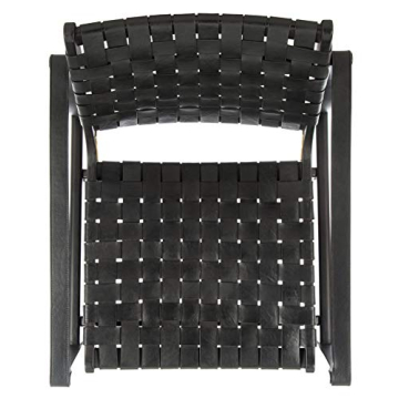 Stylish Safavieh Couture Dilan Accent Chair in Black Leather
